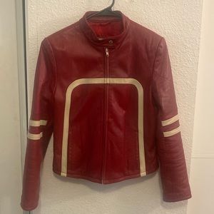 Wilsons Maxima Red Racer Leather Jacket